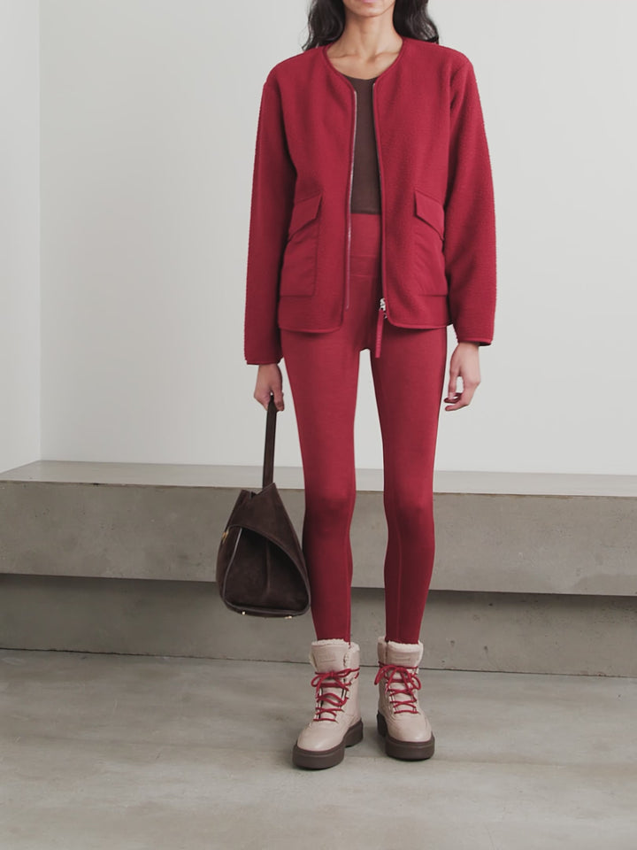 Marina Shell-Trimmed Recycled-Fleece Jacket