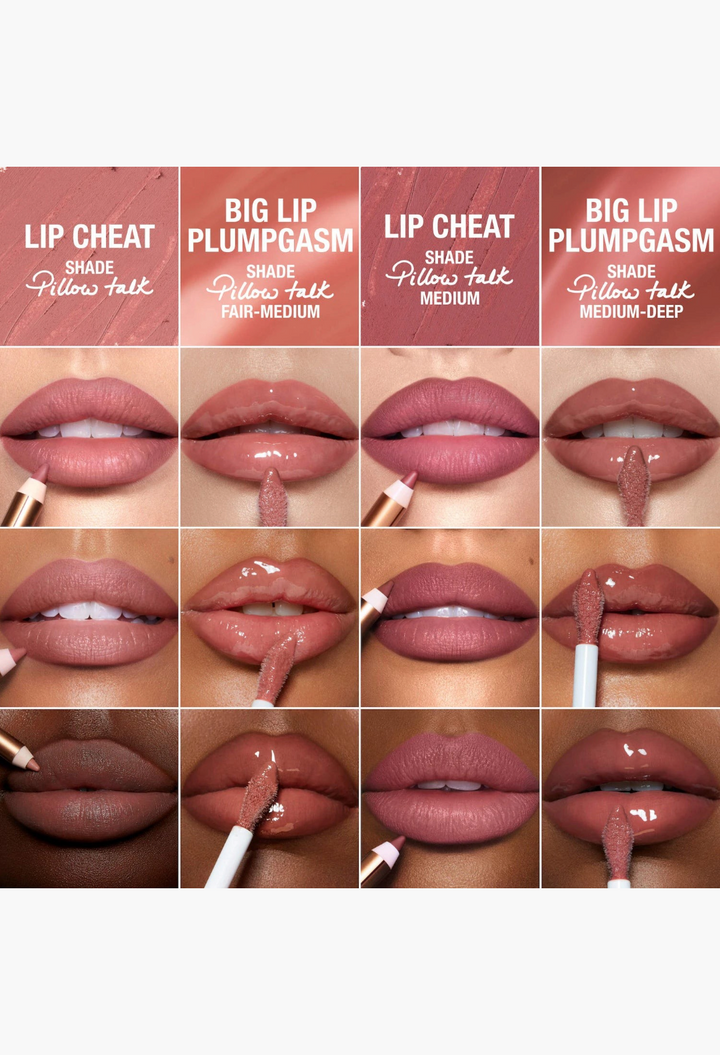 Charlotte Tilbury Mini Pillow Talk Plumpgasm Lip Liner and Lip Gloss Set