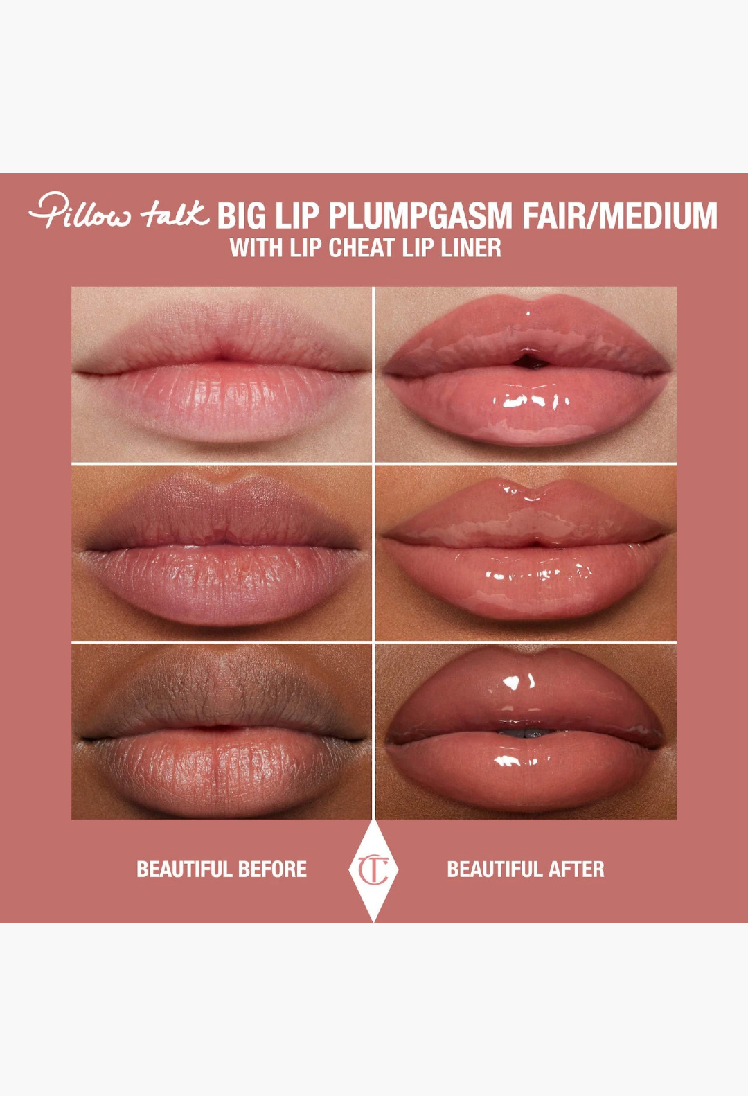 Charlotte Tilbury Mini Big Lip Plumpgasm Plumping Lip Gloss Trio Makeup Gift Set