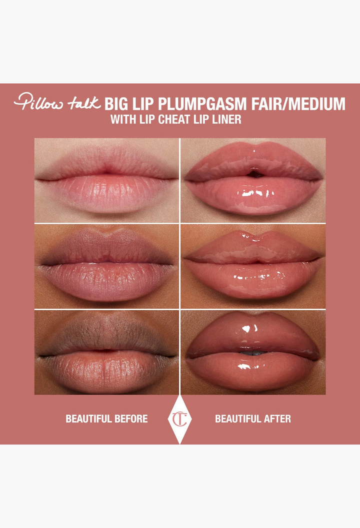 Charlotte Tilbury Mini Big Lip Plumpgasm Plumping Lip Gloss Trio Makeup Gift Set