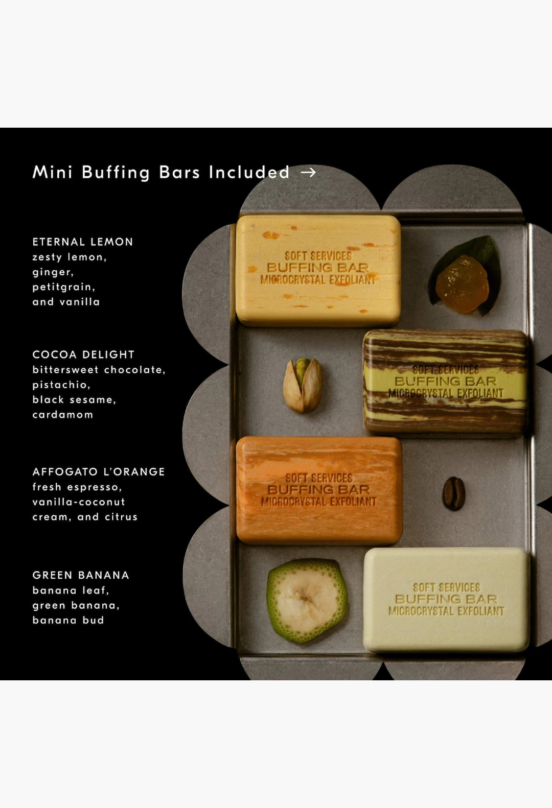 Soft Services Buffing Bar Miniature Collection: Volume II (4 mini bars), Body Gift Set