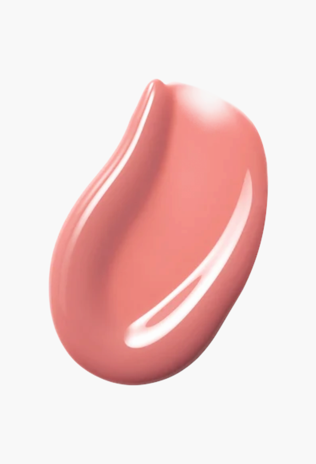 GLAM MODA Posh Gloss high-shine lip gloss swatch in a creamy peach-pink shade with a smooth, reflective finish.
