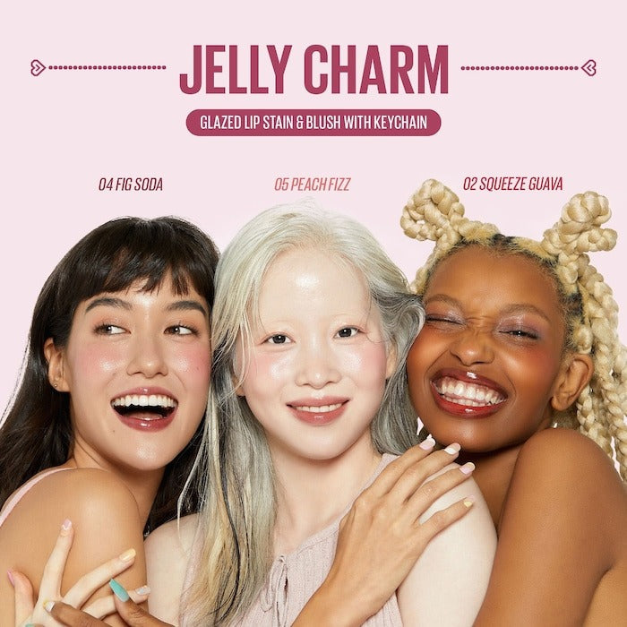 Jelly Charm Glazed Lip Stain & Blush With Keychain - GLAM MODA