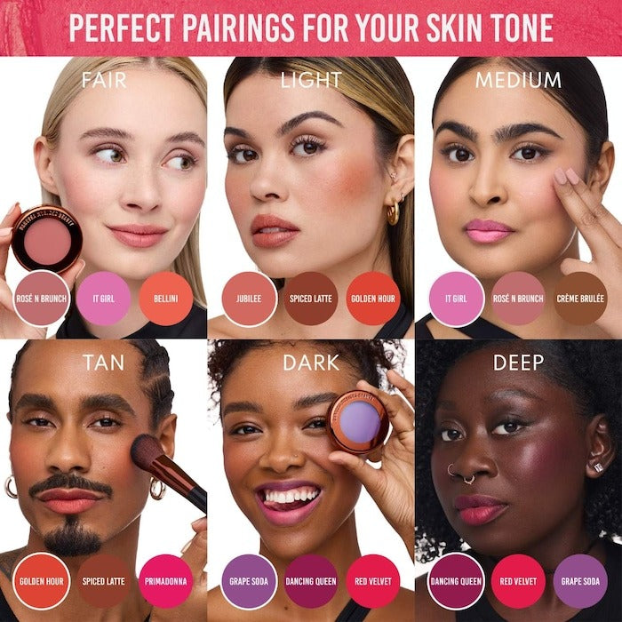 Yummy Skin Blurring Balm Powder Flushed - Matte Color for Cheek & Lip - GLAM MODA