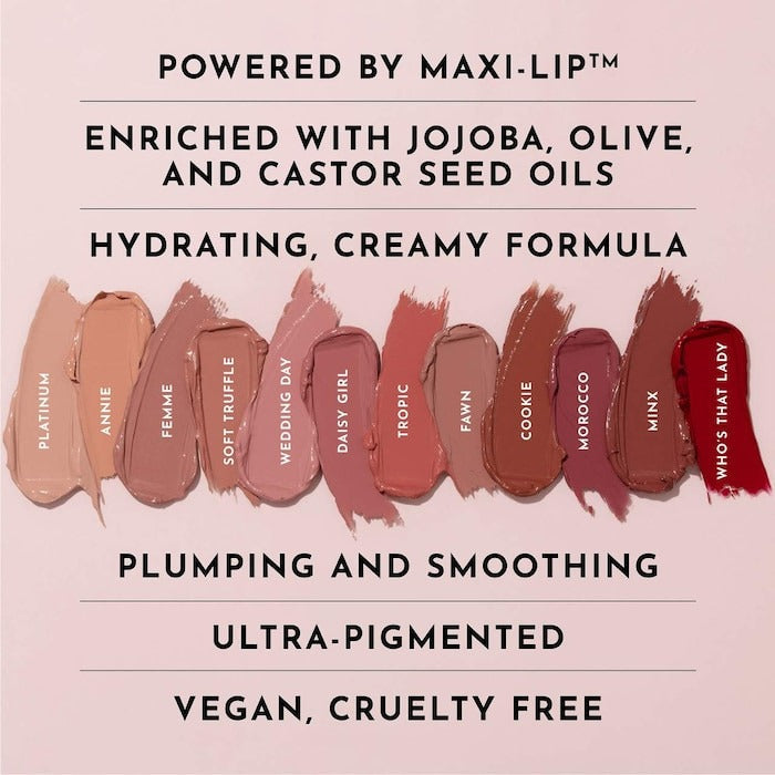 Forget the Filler Lip-Plumping Line-Smoothing Satin Cream Lipstick - GLAM MODA