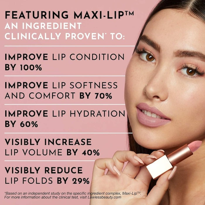 Forget the Filler Lip-Plumping Line-Smoothing Satin Cream Lipstick - GLAM MODA