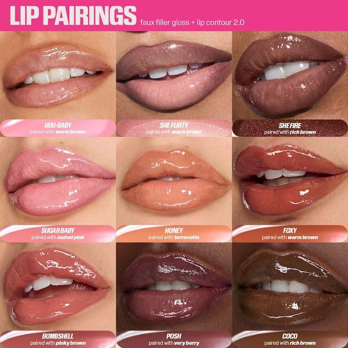 Faux Filler Shiny Non-Sticky Lip Gloss - GLAM MODA