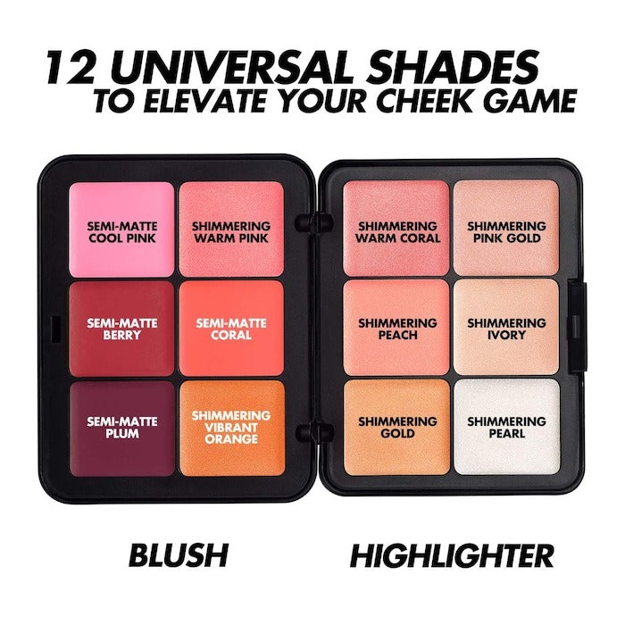 HD Skin Blush & Glow Longwear Cream Face Palette - GLAM MODA