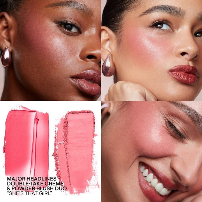 Mini Major Headlines Double-Take Crème & Powder Blush Duo - GLAM MODA
