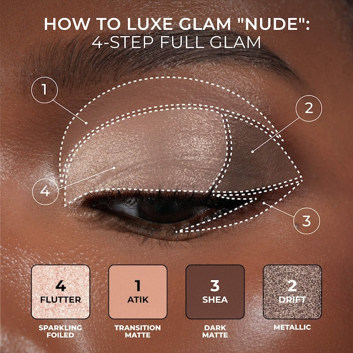 Luxe Glam Compact Quad Eyeshadow Palette - GLAM MODA