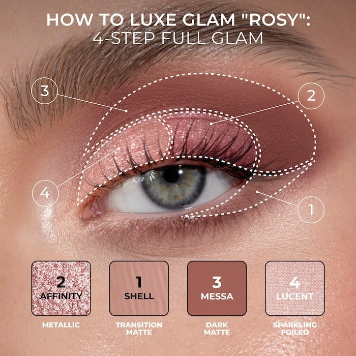Luxe Glam Compact Quad Eyeshadow Palette - GLAM MODA