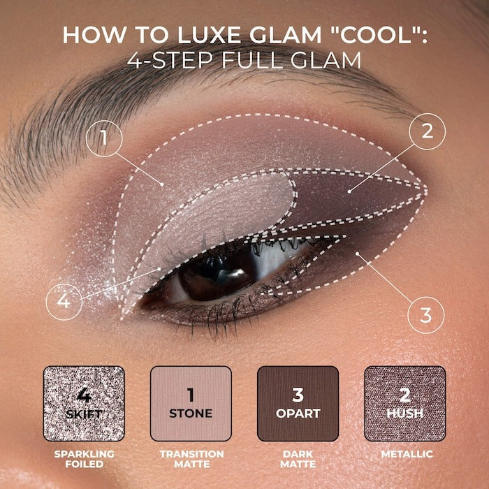 Luxe Glam Compact Quad Eyeshadow Palette - GLAM MODA