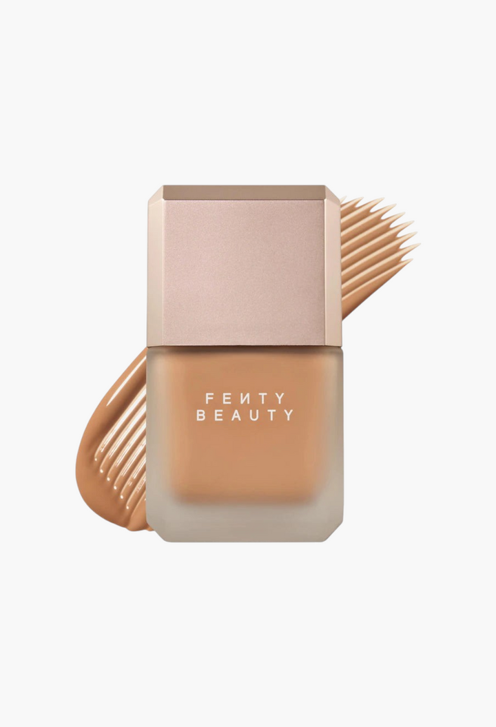 GLAM MODA Fenty Beauty Pro Filt'r longwear liquid foundation in a frosted glass bottle with a beige cap