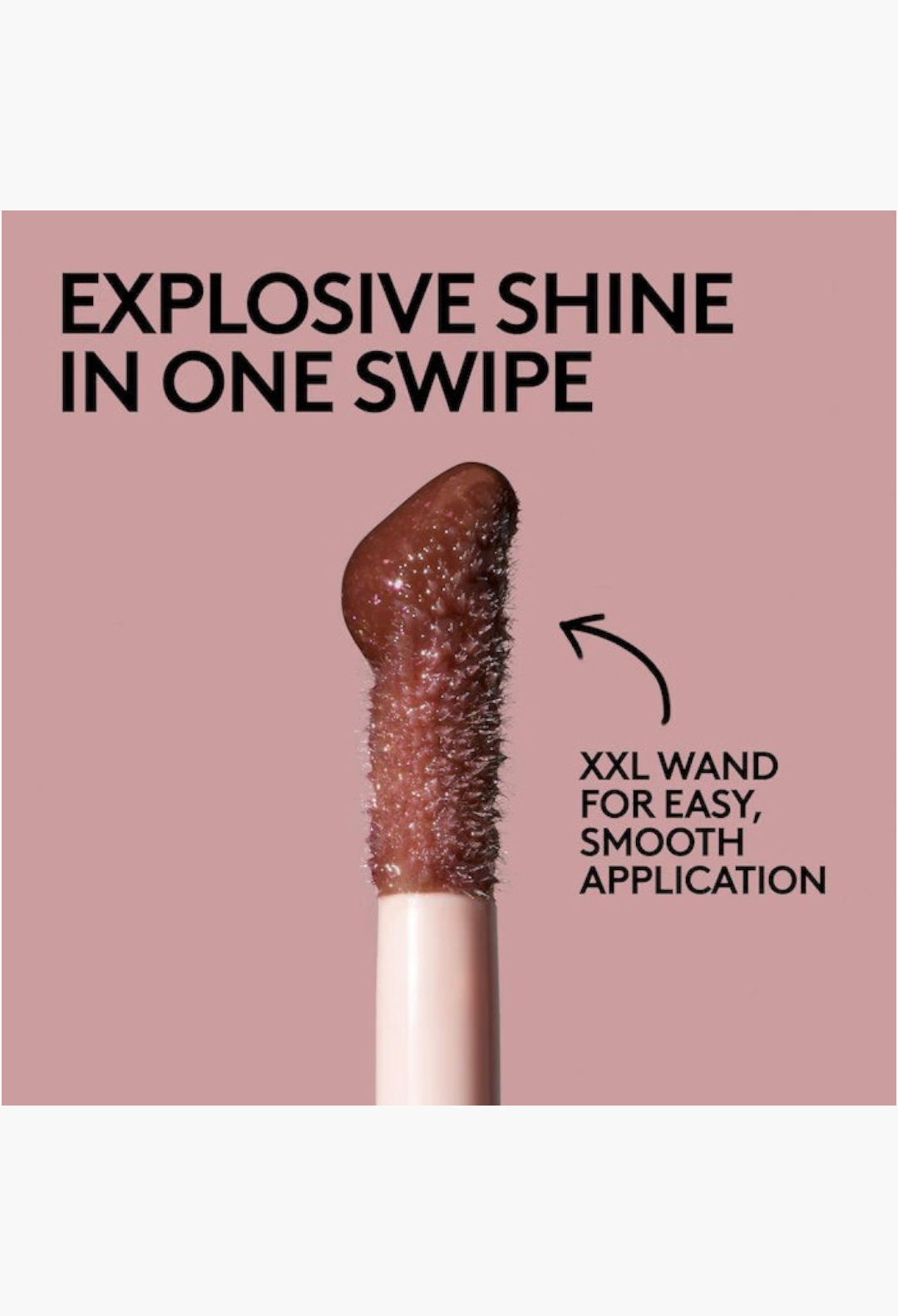 GLAM MODA Gloss Bomb lip gloss applicator wand with XXL tip for smooth application and explosive shine