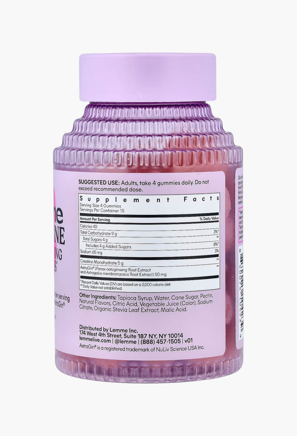 Lemme, Creatine, Body Toning Gummies, Sour Strawberry - GLAM MODA