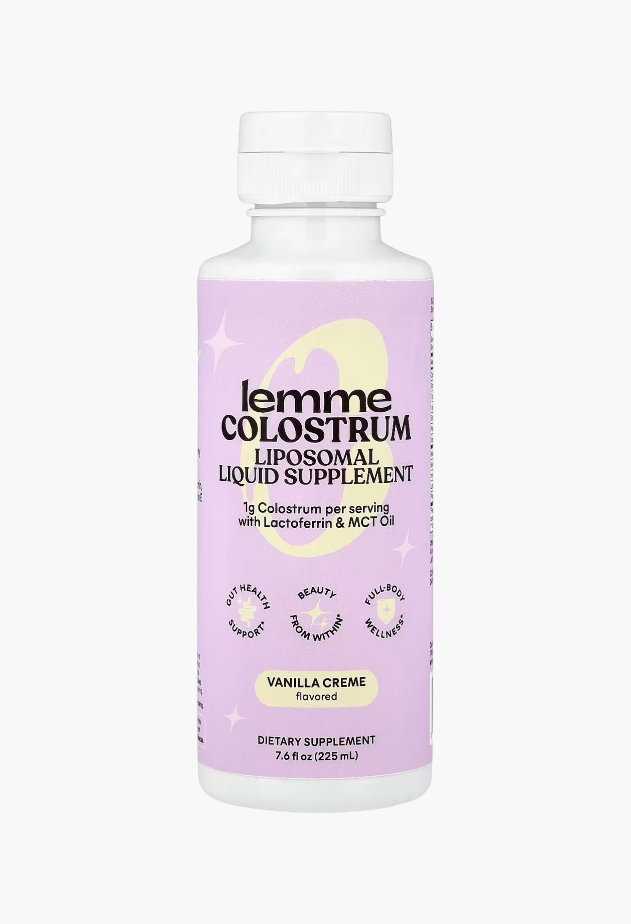 Lemme Colostrum Liposomal Liquid Supplement Vanilla Creme | Immune ...