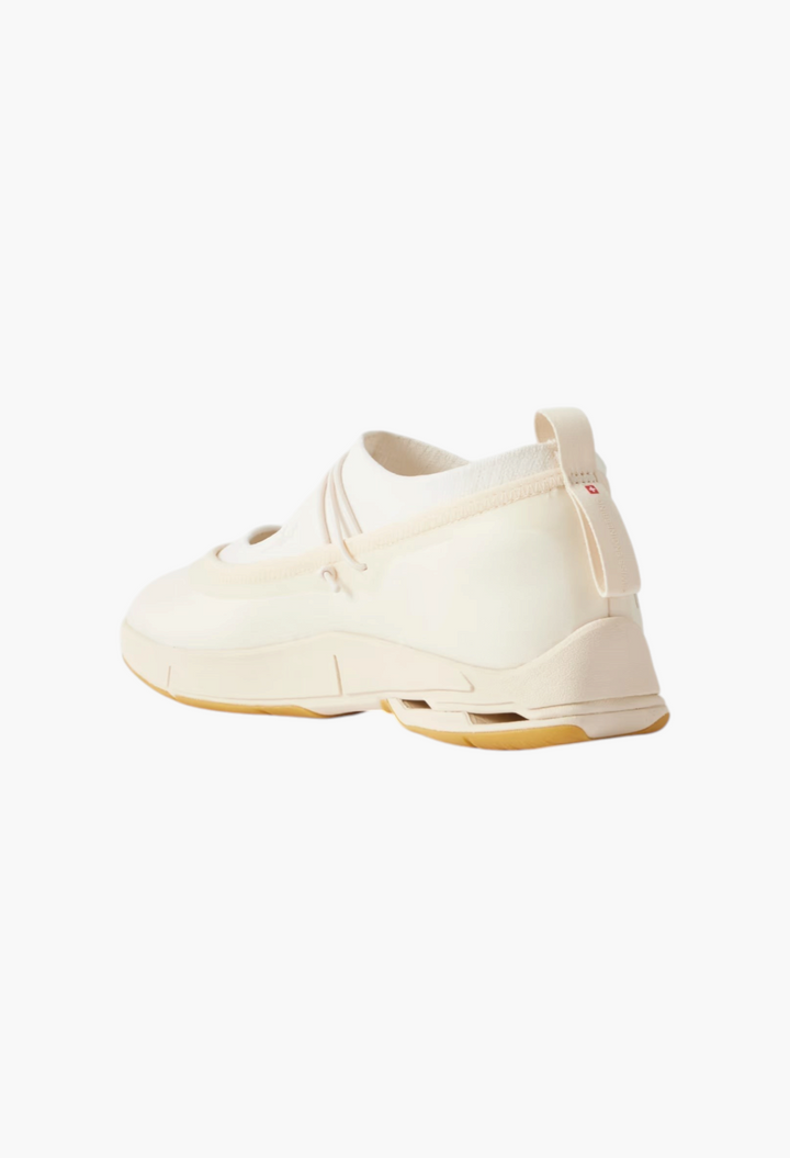 GLAM MODA ON x Zendaya Cloudnova Moon brown mesh Mary Jane sneakers with elastic straps and sculpted rubber sole